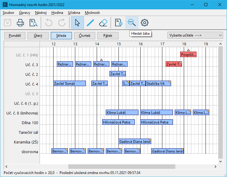 Žák na dvou místech současně