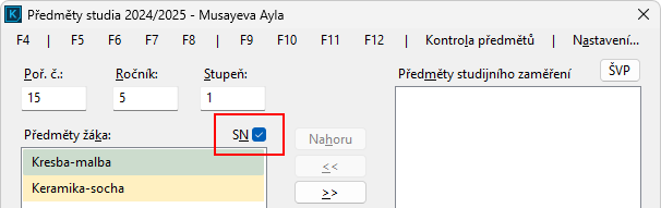 Společné nastavení