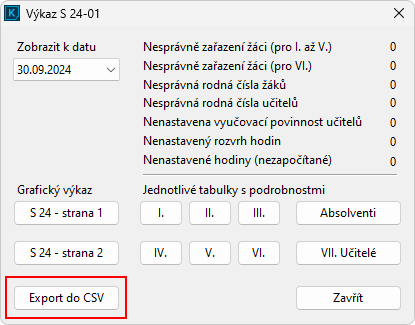 Export do CSV